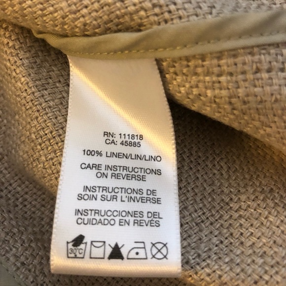 NWT Michael Kors 100% linen peplum jacket w/ gold - Picture 5 of 5